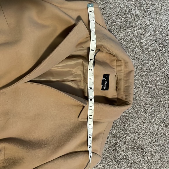 Topshop womens camel winter coat - size 8 tall - Picture 7 of 11